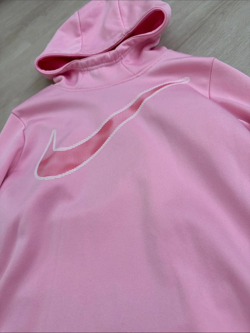 Nike Pink Hooded Sweatshirt with Swoosh